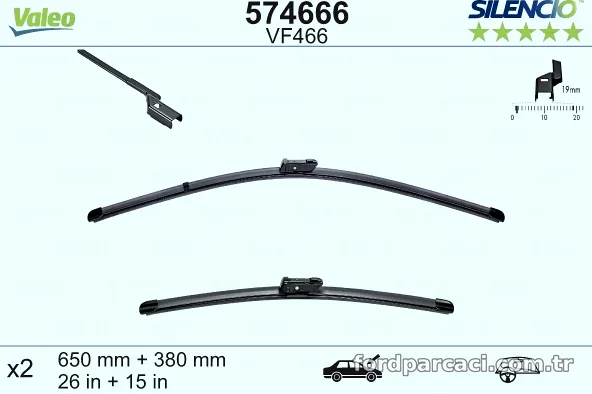 VALEO 574666 Silecek Süpürgesi - VALEO - 574666